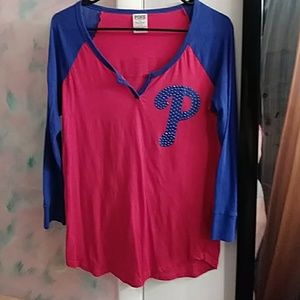 Pink Phillies cute top